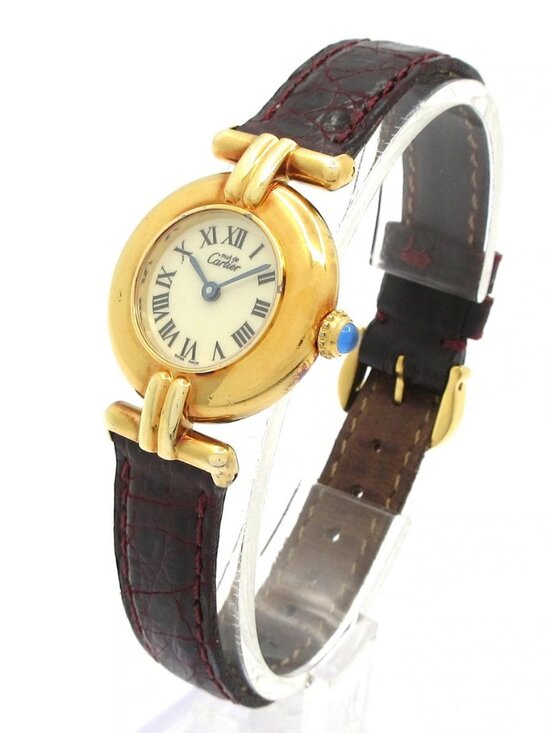 Cartier Must Colisee Vermeil W1000653 0***** 5***** Bordeaux Wrist Watch main image 9